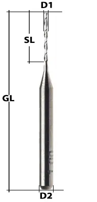 Sofort Bestellen VHM Fräser 2-Schneider (Flach) Ø 1,5 mm lang