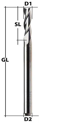 Geprüft VHM Fräser 3-Schneider Ø 3 mm