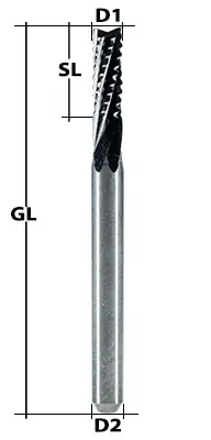 VHM Fräser Spiralverzahnt Ø 1,6 mm Begrenztes Angebot