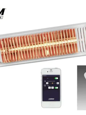 Eurom Heiztrahler Heat & Beat weiß 2 kW, mit Bluetooth Boxen, App-Steuerung Markenprodukt
