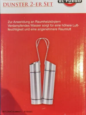 Heißes Angebot El Fuego Wasserverdunster » Zweier Set « Edelstahl