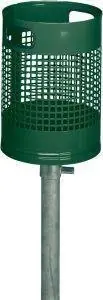 Abfallbehälter 30 l grün 350x350xH1200 mm VAR | RAL 6005 moosgrün | 1774793 Top-Seller