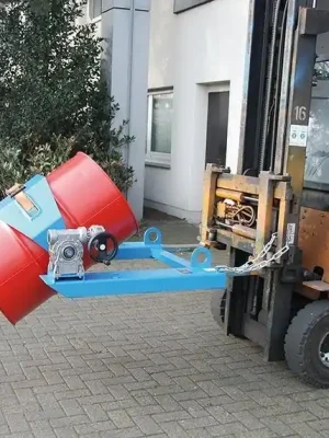 Fasskipper 300kg m. Handkurbel, lack. | 1000x1090x405 mm | lackiert RAL 2000 | 1778433 Neue Ware