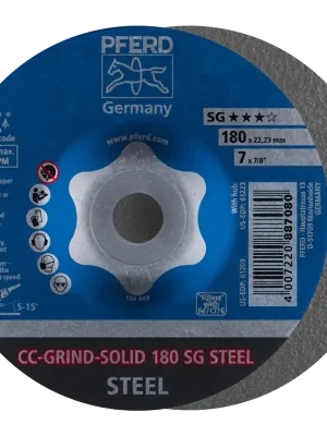 Abverkauf PFERD CC-GRIND SOLID Schleifscheibe 180x22,23mm COARSE Leistungslinie SG STEEL für Stahl | 180 mm | 1070302