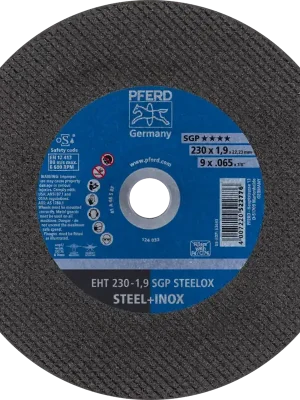 Wochenendangebot PFERD Trennscheibe EHT 230x1,9x22,23mm gerade Speziallinie SGP STEELOX für Stahl/Edelstahl | SGP STEELOX | 230 mm | 1.9 mm | 22.23 mm | 1069934