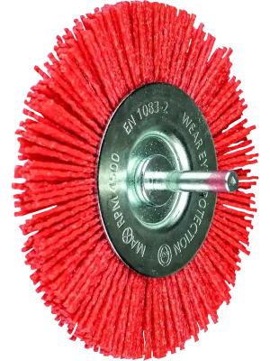 PFERD Rundbürste ungezopft RBU Ø100mm Schaft-Ø 6mm RED-Filament-Ø 1,27 Korn 80 Bohrmaschinen | Kunststoffbesatz, grob (RED) | 1068231 Markenprodukt