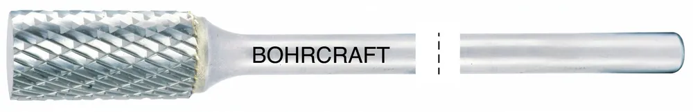 Abverkauf Bohrcraft HM-Frässtift Form A Zylinder lange Ausführung 8,0 mm x 170 mm / Kreuzverzahnung in BC Verp. | 170 mm | 8 mm | 1079293
