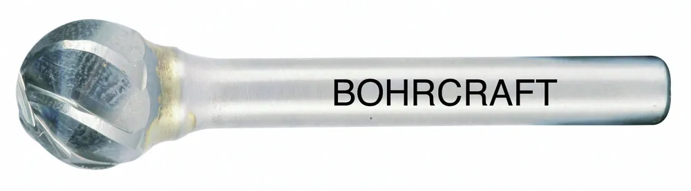 Zertifiziert Bohrcraft HM-Frässtift Form D Kugel 3,0 mm Schaft 3 mm / Aluverzahnung in BC Verp. | 38 mm | 3 mm | 1082641