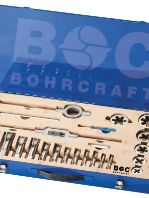 Bohrcraft Gewindesort. im Metallkoffer mit Holzeinlage 28-tlg. HGB + SE G1/8" - G1" + Zubehör / GW 28 | 1083347 Begrenztes Angebot