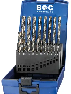 Zertifiziert Bohrcraft HSS-G DIN 338 TURBO in ABS-Box 19-tlg. 1,0 - 10,0 x 0,5 mm stg. / KG10-TCR | 1,0 - 10,0 x 0,5 mm | 1079259