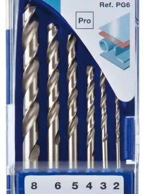 Zertifiziert Bohrcraft HSS-G DIN 338 geschl. Typ N in Kunststoff-Kass. 6-tlg. 2,0 - 8,0 x 1,0 mm stg. / PG 6 | 1084573