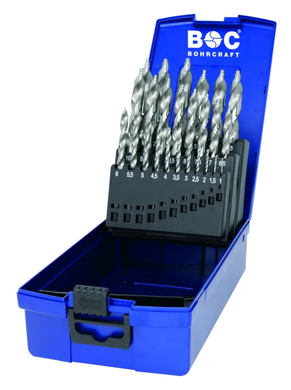 Wochenendangebot Bohrcraft HSS-G DIN 338 TURBO STEP in ABS-Box 25-tlg. 1,0 - 13,0 x 0,5 mm stg. / KG13 TURBO STEP P+ | 1083877