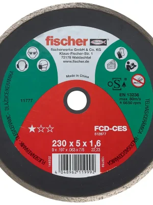 Neue Kollektion Fischer Diamanttrennscheibe CES 1,6/230 | 230 mm | 6.650 r/min | 1148887