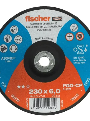 Wochenendangebot Fischer Schleifs. FGD-CP 6/230 gekröpft Carbon | 230 mm | 6.650 r/min | 1148867