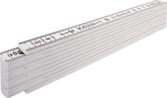 STABILA Gliedermaßstab Kunststoff2mx16mm weiß Typ 1107 | 16 mm | 2 m | 1413436 Heißes Angebot