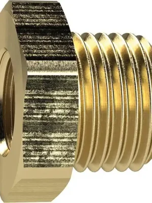 Super-Preis Riegler Reduziernippel kurz, Messing, AG G3/8" , IG G1/8" | 14 mm | G 3/8 x G 1/8 Zoll | 19 mm | 1410911