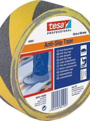 Solange Der Vorrat Reicht tesa® tesa Anti-Rutsch 15m x 50mm, schwarz/gelb | schwarz-gelb | 50 mm | 1404068