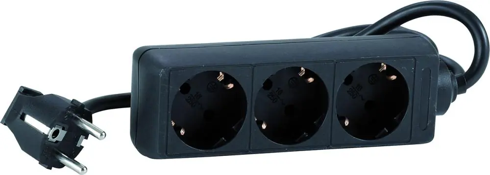 HEDI Steckdosenleiste 3-fach H05VV-F3G1,0 1,4m IP20 | 1417351 Expressversand