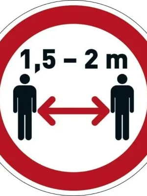 Gebotsaufkleber "Abstand halten" Ø430mm ablösbar | Gebotsaufkleber "Abstand halten" Ø430mm ablösbar | 1772897 Direkt Vom Hersteller