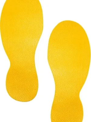 Bodenmarkierung Form "Fußabdruck" gelb selbstklebend | 90x0,7x240 mm | 1772514 Neue Ware