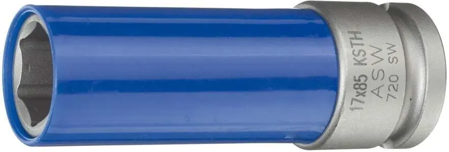Markenware ASW Kraft-Steckschlüssel-Einsatz 1/2" 17 mm mit Kunststof-Schutzfhülse online kaufen