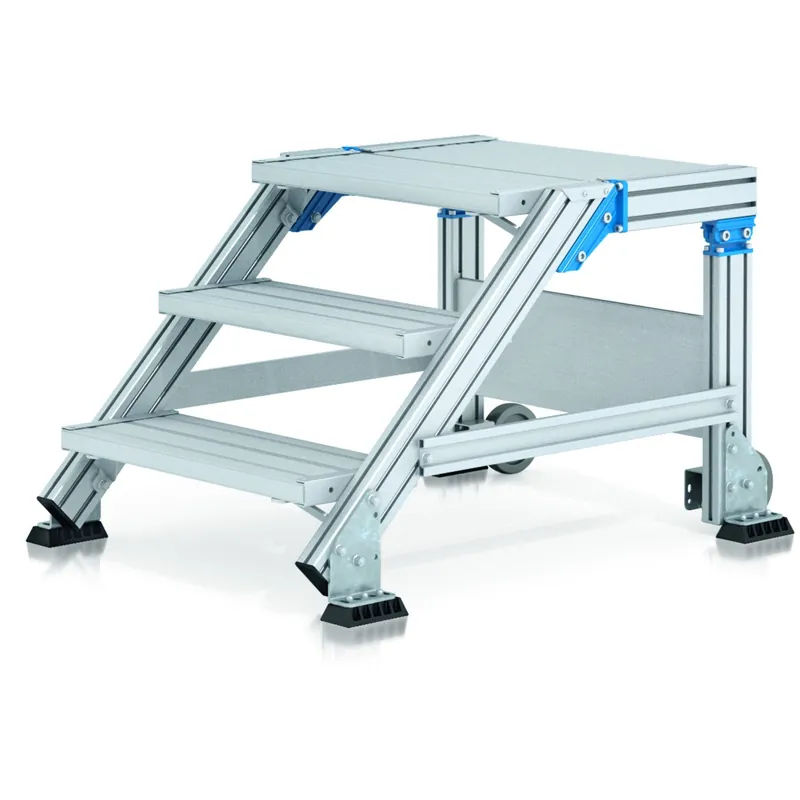 Sofort Bestellen Zarges Treppenpodest fahrbar 60° 4 Stufen, 800 mm breit, Höhe 0,99 m | 60 ° | 4 | 800 mm | 990 mm | 1054854