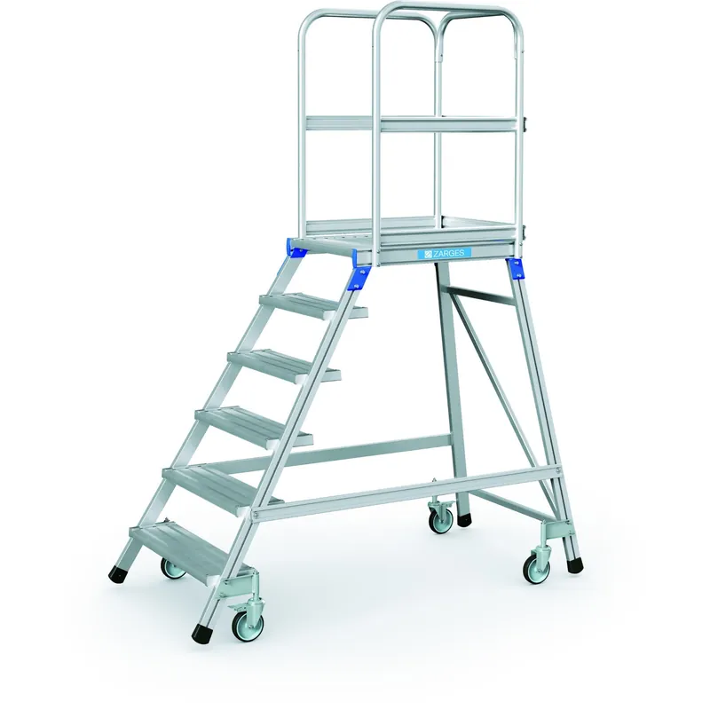 Neu Im Sortiment Zarges Podesttreppe, einseitig 6 Stufen | 38,4 kg | einseitig 6 Stufen | 1055471