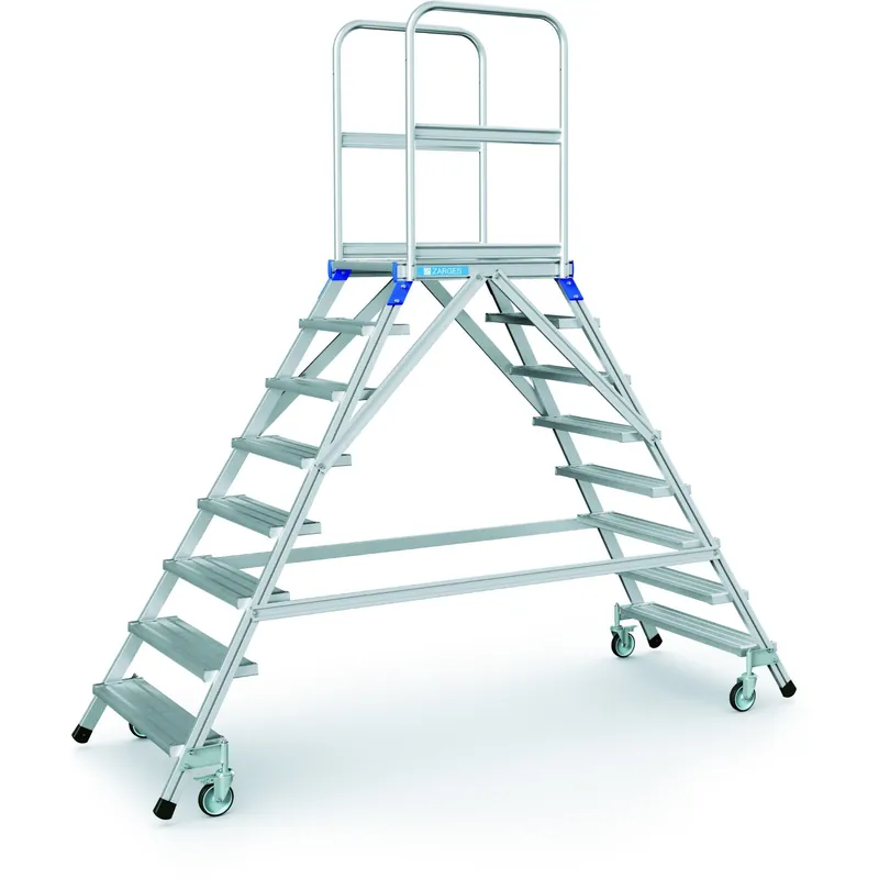 Zarges Podesttreppe, beidseitig 8 Stufen | 57,5 kg | beidseitig 8 Stufen | 1055467 Bestpreis