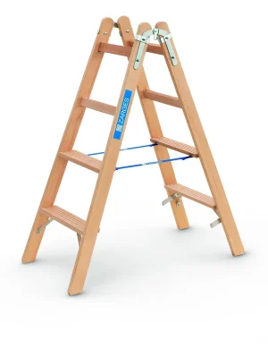 Abverkauf Zarges Crestastep B - Holz-Stufenleiter 2 x 4 Stufen | 2 x 4 | 1054682