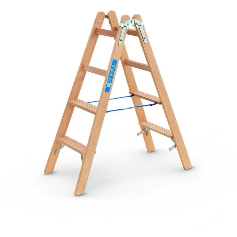 Abverkauf Zarges Crestastep B - Holz-Stufenleiter 2 x 4 Stufen | 2 x 4 | 1054682