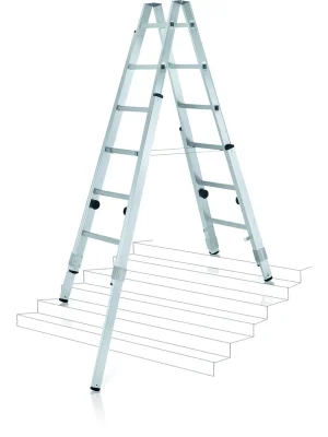 Zarges Varioflex B - LM-Stehleiter 2 x 8 Sprossen | 2 x 8 | 1054555 Preisknaller