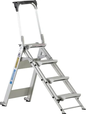 Zertifiziert Zarges Plazastep P - LM-Sicherheitstreppe 4 Stufen | 1053793