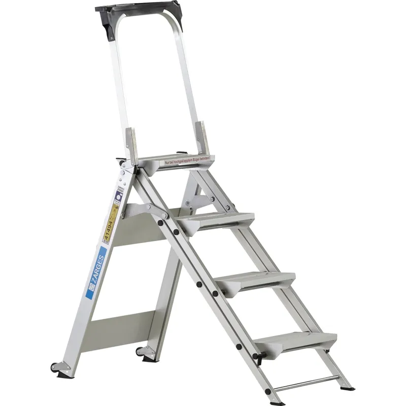 Zertifiziert Zarges Plazastep P - LM-Sicherheitstreppe 4 Stufen | 1053793