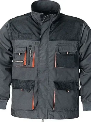 Terrax Herrenjacke Gr.54 dunkelgrau/schwarz/orange Preisreduziert
