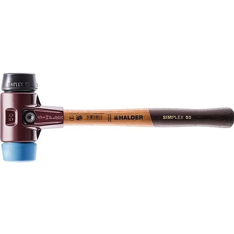 Halder Schonhammer SIMPLEX L.300mm Kopf-Ø30mm weich/mittelh.HO TPE-soft blau/Gu.schw. Knallerangebot
