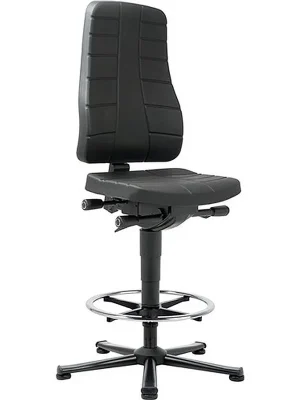 Interstuhl Arbeitsdrehstuhl All-In-One Highline Gleiter+Fußring Integralschaum 570-830mm Versand Am Gleichen Tag