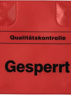 Neu Kennzeichnungspad B110xH110mm rot Gesperrt EICHNER