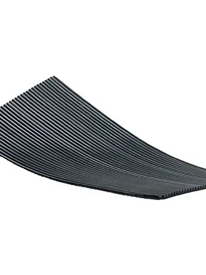 Möller-Industrietechnik Gummifeinriefenmatte-Zuschnitte B.0.5m L.0.5m Ø3mm schwarz Rl. Geprüft