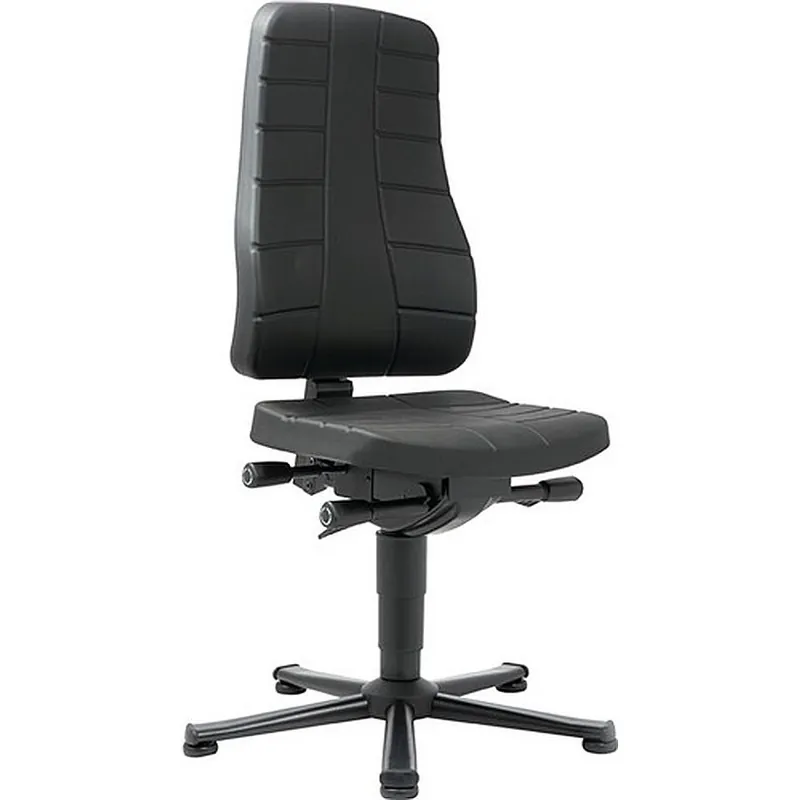 Ausverkauf Interstuhl Arbeitsdrehstuhl Highline Bodengleiter Integralschaum schwarz 450-600mm BIMOS