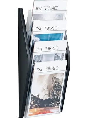 Direkt Vom Hersteller Helit Prospekthalter H540xB280xT80mm DIN A4 hoch schwarz