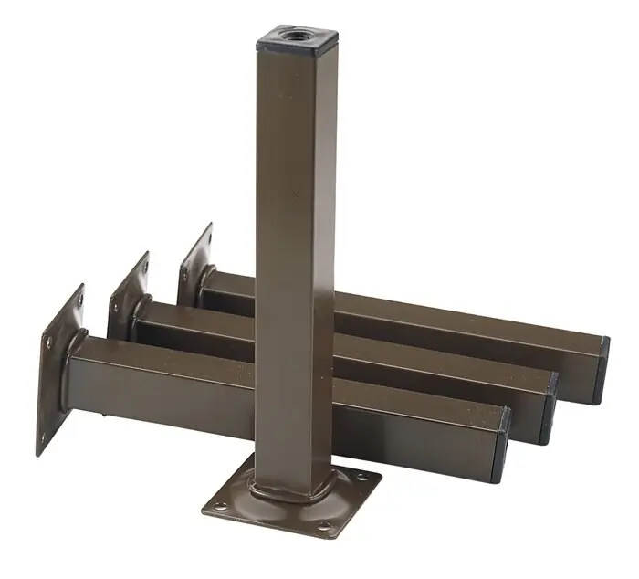 DIY Möbelfuß weiß 25x25mm H.800mm Platte 4 St./Set ELEMENT SYSTEM, Menge 4 Stk Top-Seller