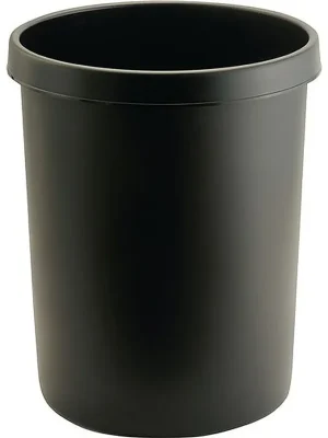Helit Papierkorb 45l H480xØ390mm mit Griffrand Kunststoff schwarz Wochenendangebot