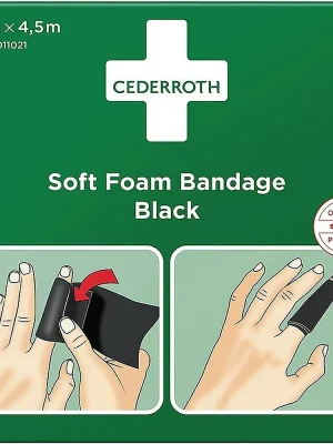 Must-Have Pflaster und Bandage Soft Foam selbsthaftend elastisch.schw. Rl.6cmx4.5m CEDERROTH