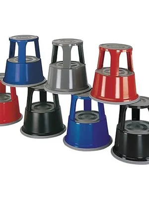 Expressversand Werner Dorsch Rollhocker Stahlblech schwarz H.mit/o.Belast.430/440mm Øoben 295mm Øunten 435mm