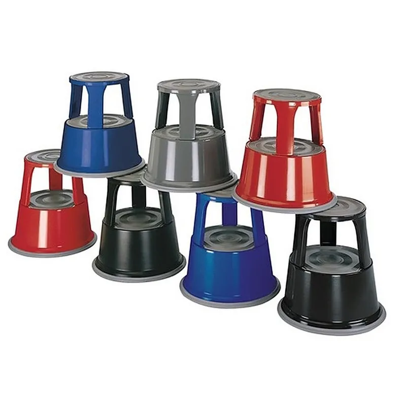 Expressversand Werner Dorsch Rollhocker Stahlblech schwarz H.mit/o.Belast.430/440mm Øoben 295mm Øunten 435mm