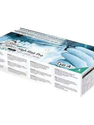 Bestpreis Einw.-Handsch.HighRisk Pro Gr.M blau Nitril EN 374.EN 388 PSA III AMPRI