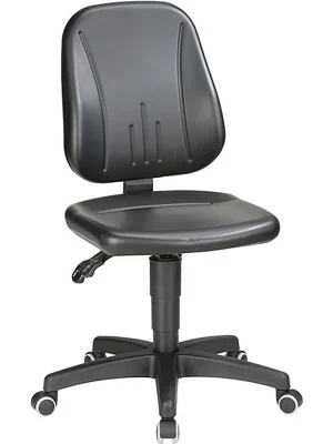 Interstuhl Arbeitsdrehstuhl Unitec Rollen Kunstlederpolster schwarz 440-620mm BIMOS Highlight