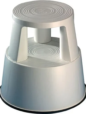 Knallerangebot Werner Dorsch Rollhocker Kunststoff lichtgrau H.mit/o.Belastung 425/430mm Øoben 290mm Øunten 440mm
