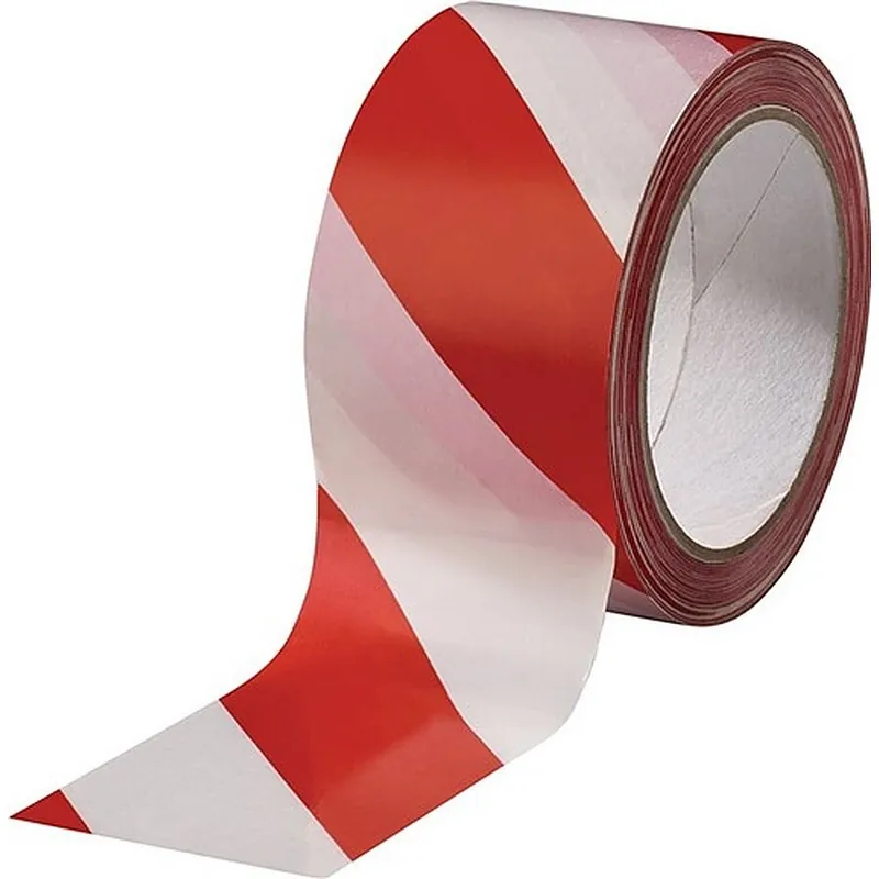 Warnmarkierungsband PVC rot/weiß L.66m B.60mm Rl. Neue Ware