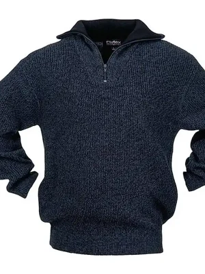 Knallerangebot Scheibler Pullover Gr.XL schwarz/blau-meliert